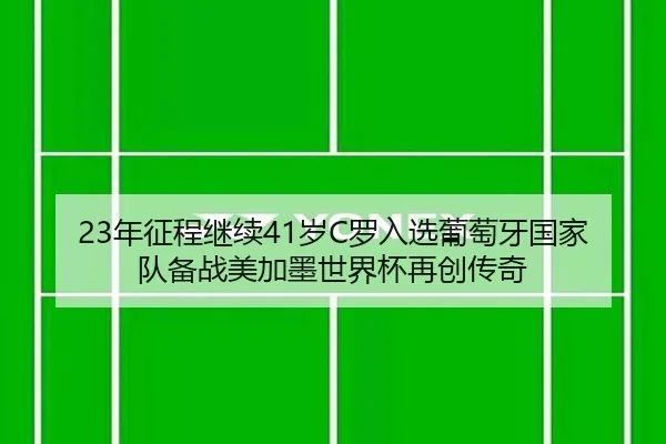 23年征程继续41岁C罗入选葡萄牙国家队备战美加墨世界杯再创传奇